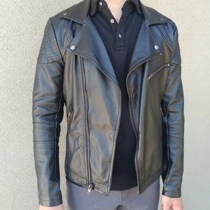 Brooklyn Cloth Co. - Faux Leather Moto Jacket (S)